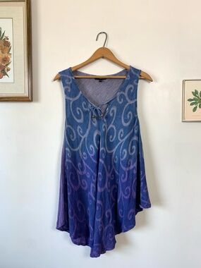 Papa Vancouver Purple Ombré Flowy Rayon Tank Top